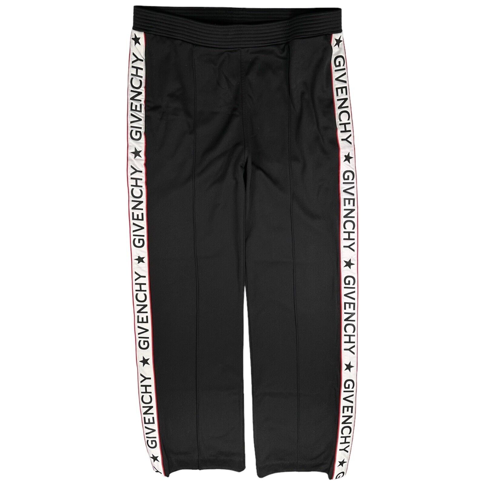 Givenchy Size L Joggers Black Taped Star Logo Straight Leg Baggy Sweatpants