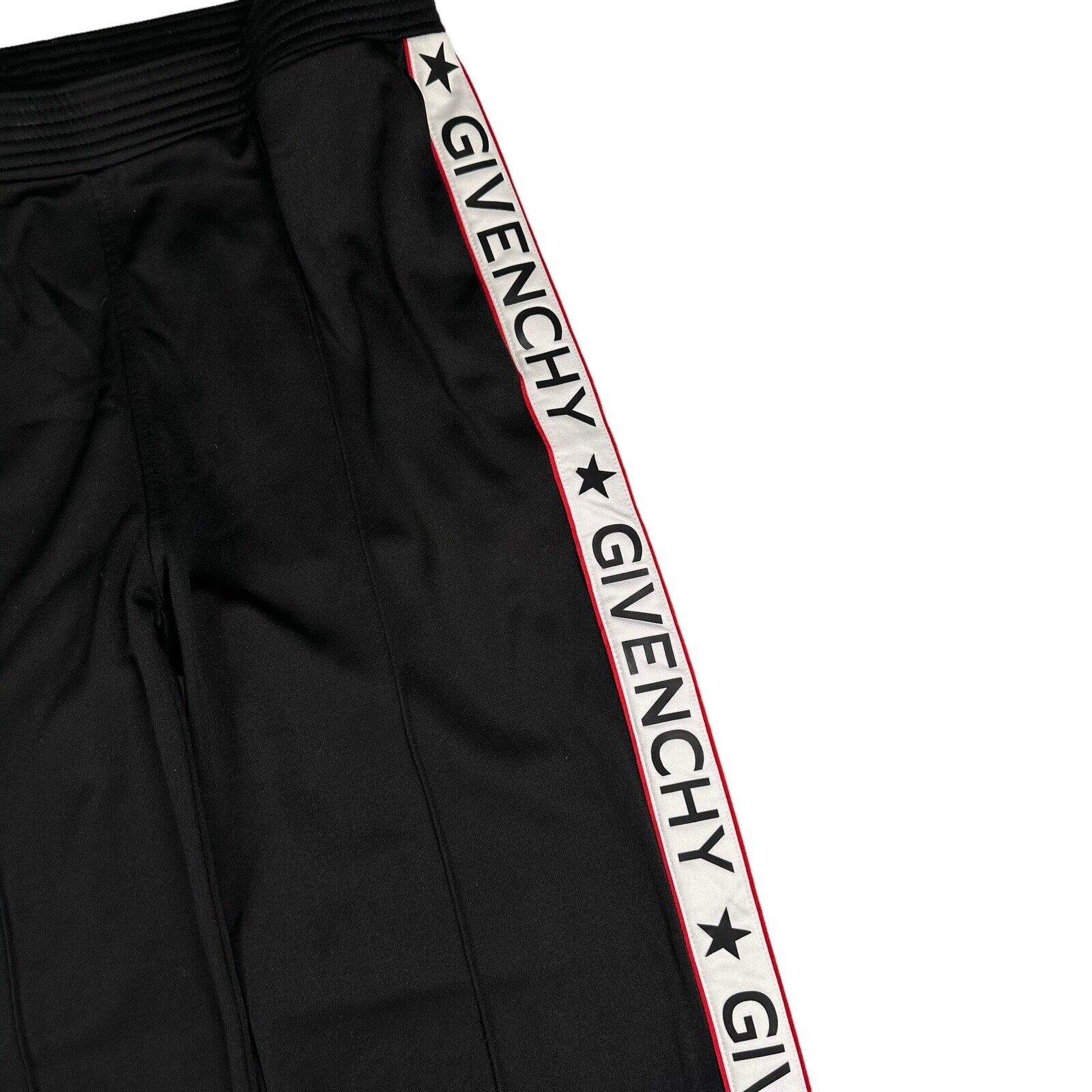 Givenchy Size L Joggers Black Taped Star Logo Straight Leg Baggy Sweatpants