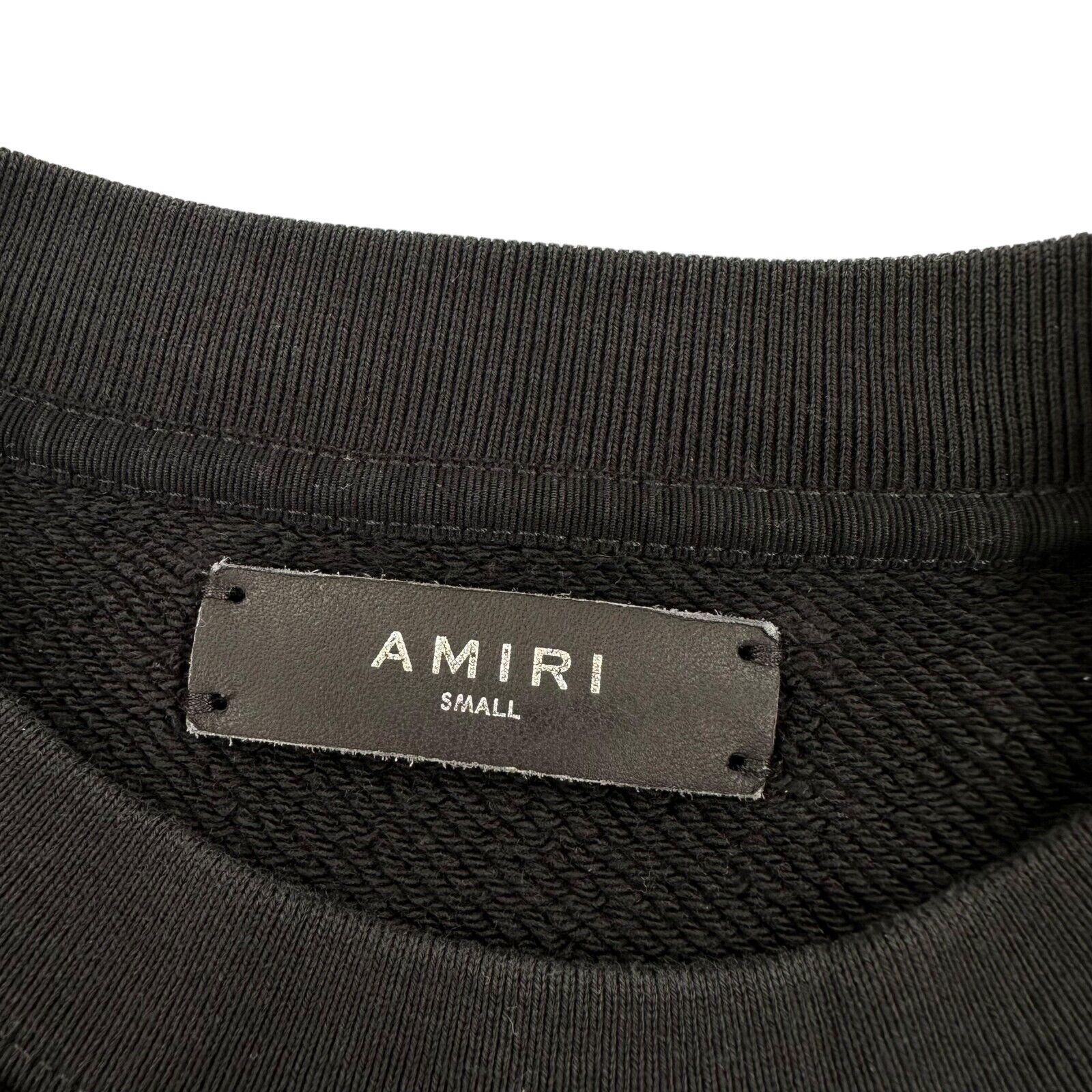 Amiri Size S Black Sweatshirt Small Classic Chest Logo and Large Graphic Print