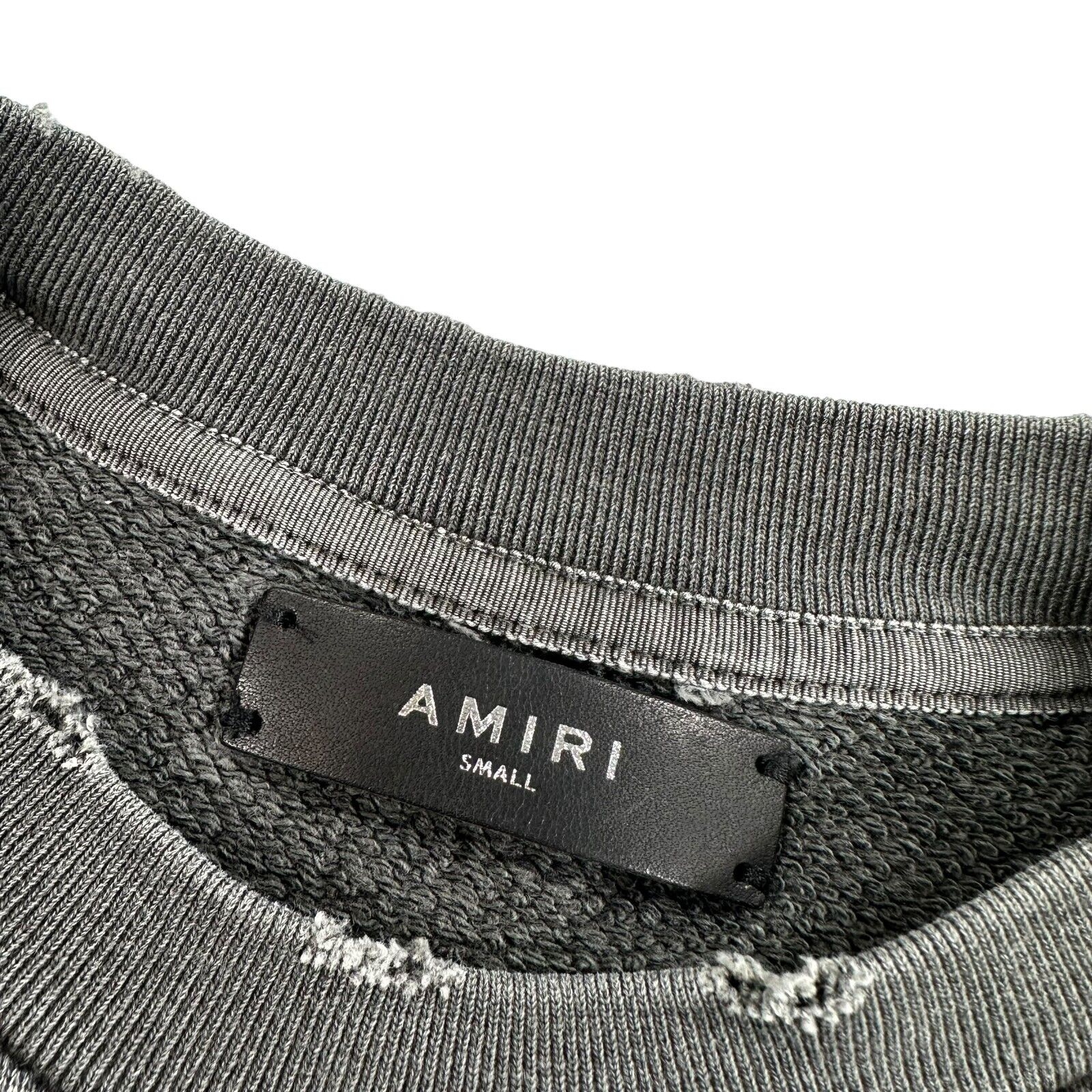 Amiri Size S Oversized Sweatshirt Black Pitbull Graphic Print Logo Distressed