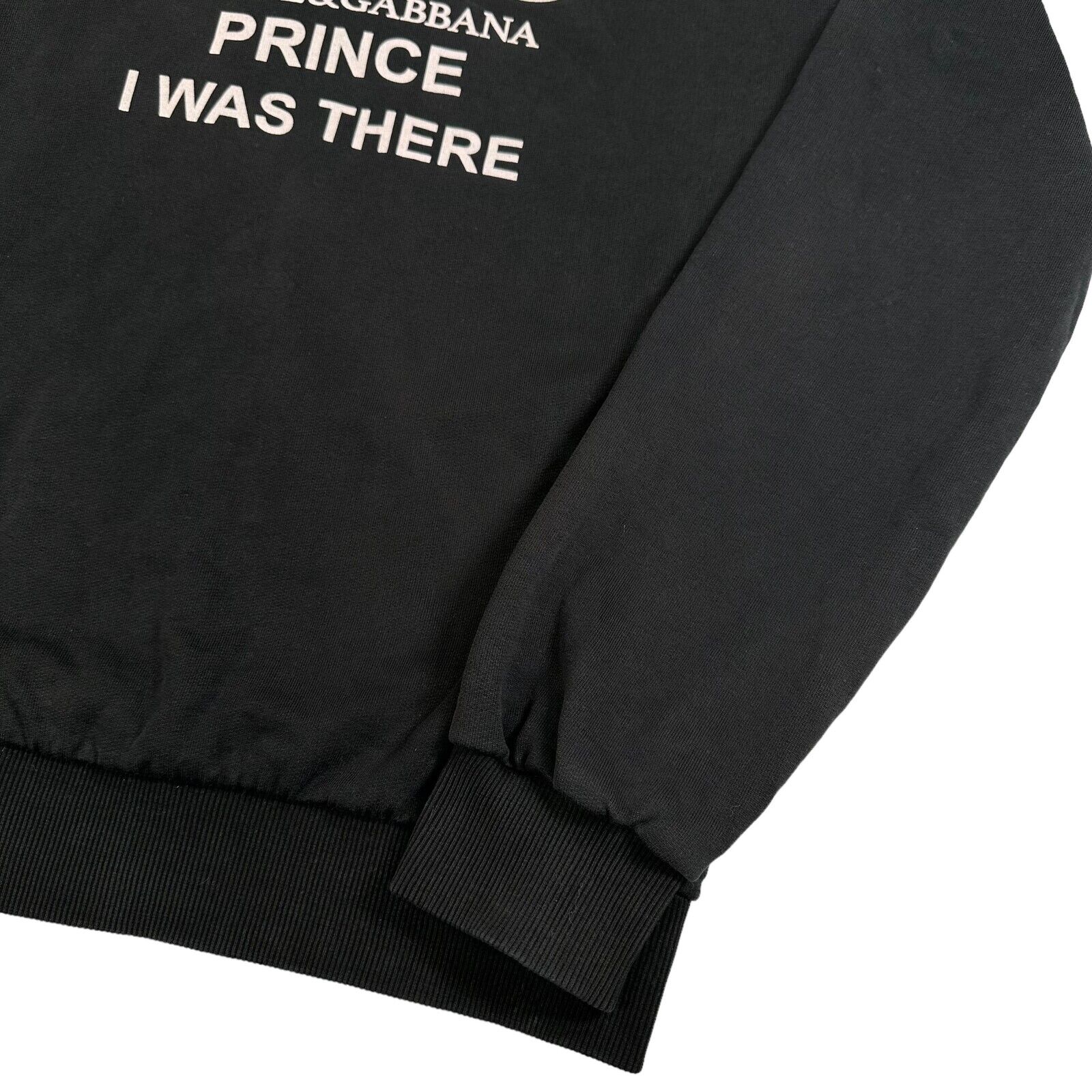 Dolce & Gabbana Size L Sweatshirt Black D & G Prince Chest Logo Crewneck