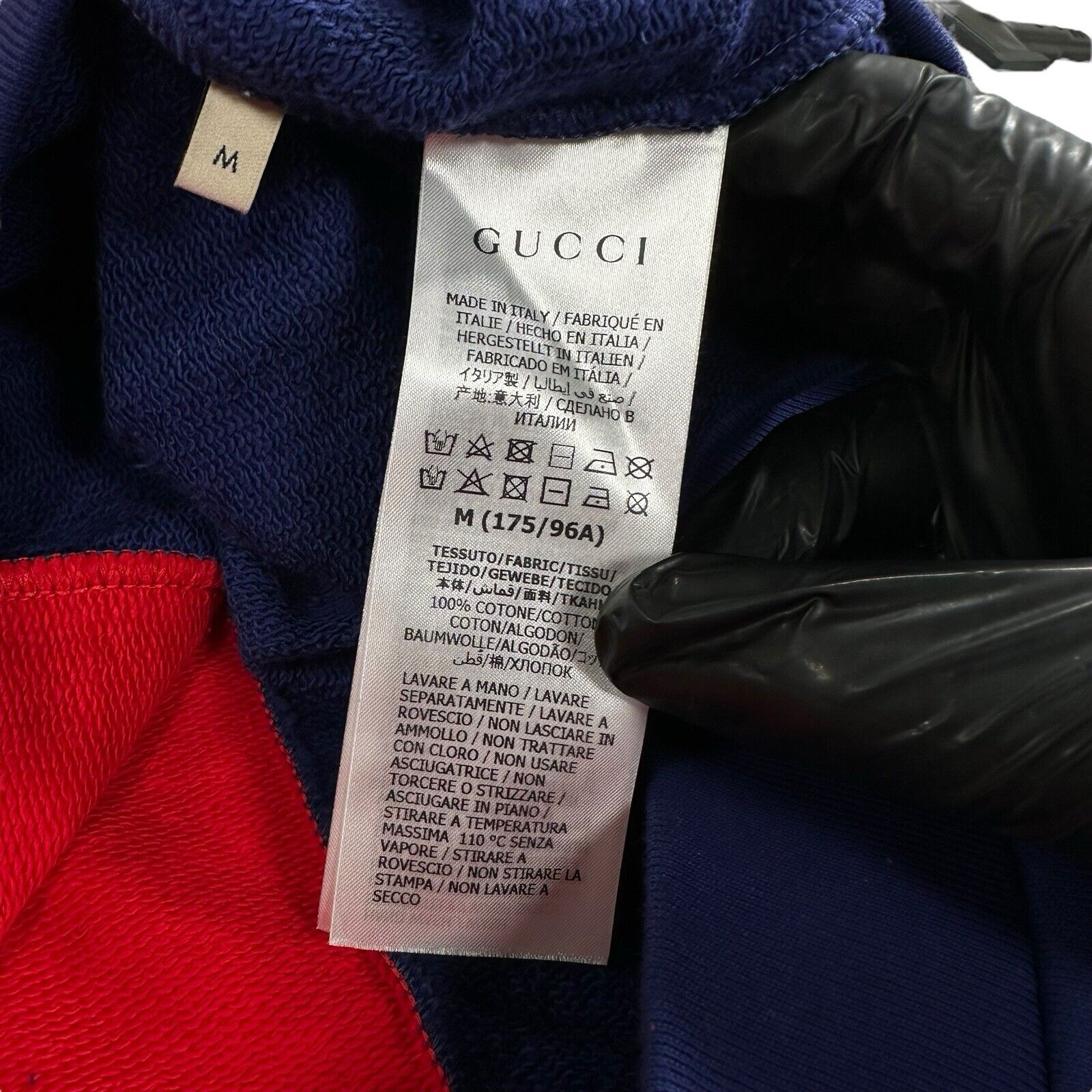 Gucci x The North Face Size M Red/Blue Split Logo/Colours Sweatshirt Crew