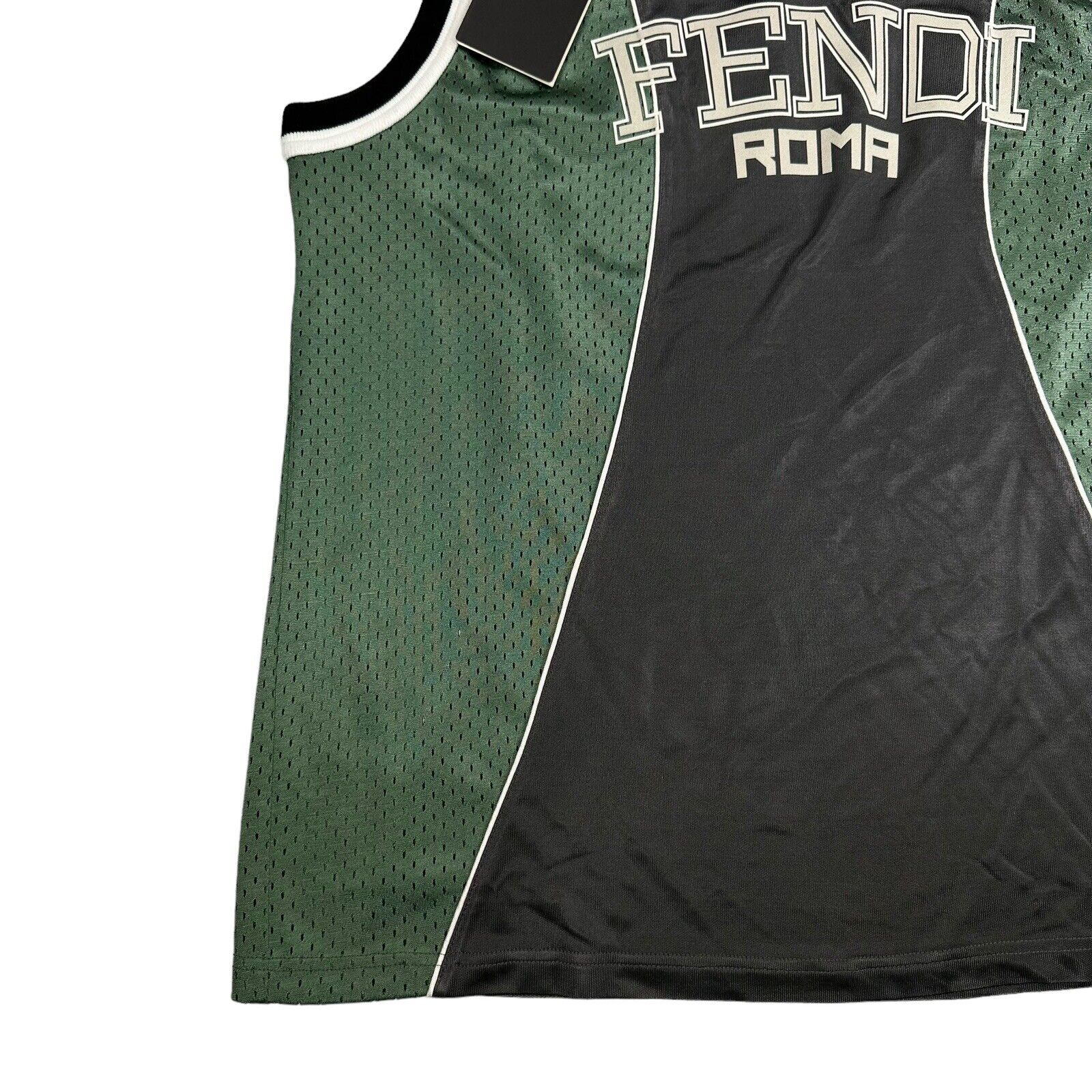 Fendi Size M Vest Basketball Jersey Style Vest Embroidered Roma 25 Numbered Logo